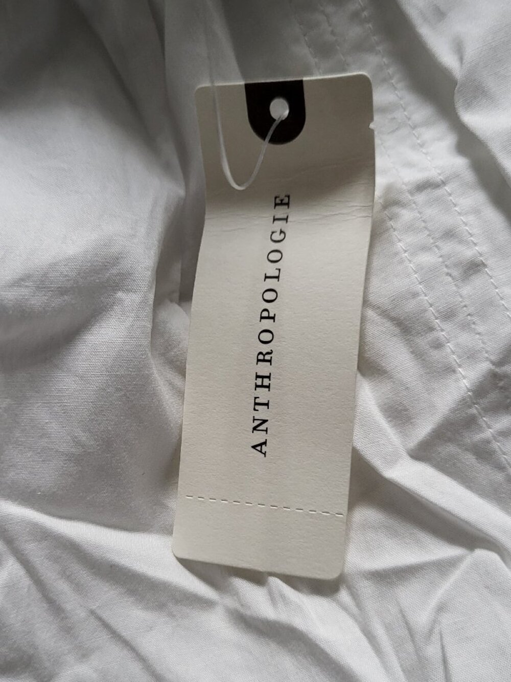 By Anthropologie White Square-Neck Midi Dress Size XL - Picture 9 of 9